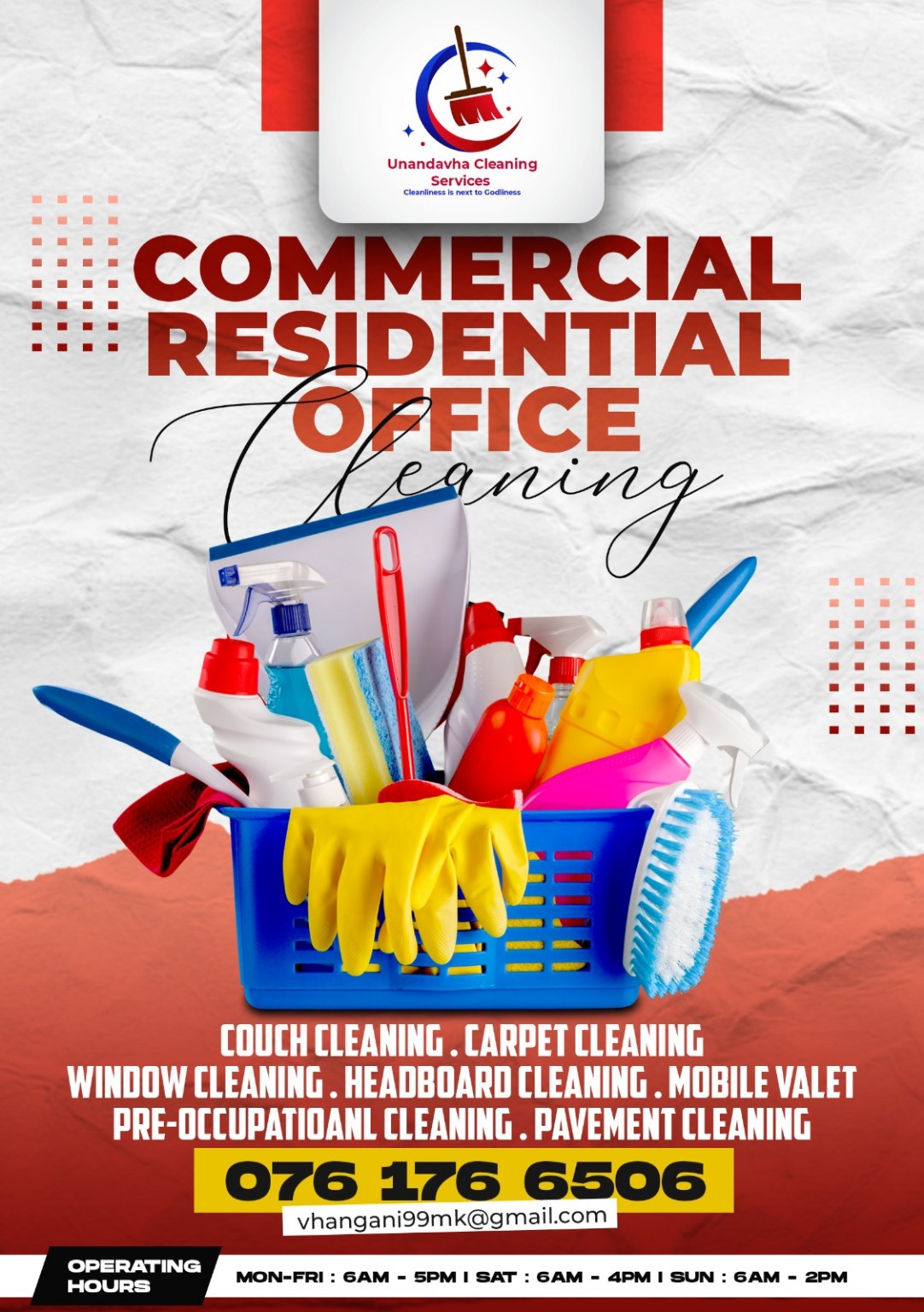 Unandavha Cleaning Services flyer